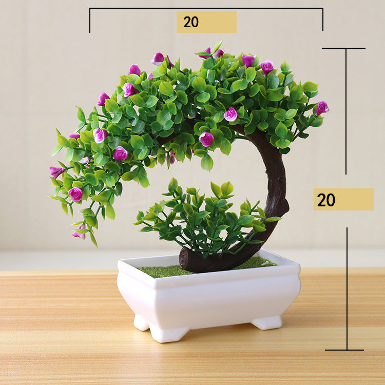 Home Decor Faux Potted Plant Arrangement Plastic