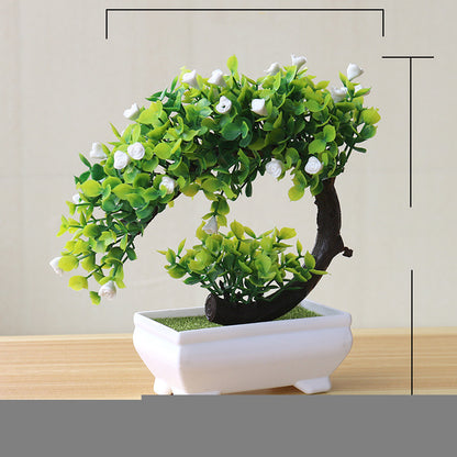 Home Decor Faux Potted Plant Arrangement Plastic
