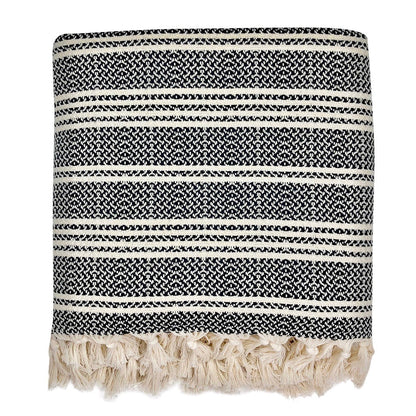 Woven Stripe Turkish Cotton Throw