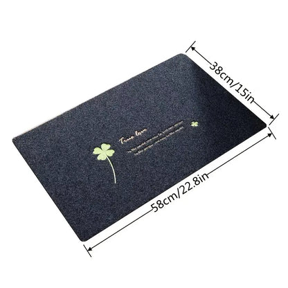 Flower & Letter Decor Non-Slip Indoor Doormat 1pc
