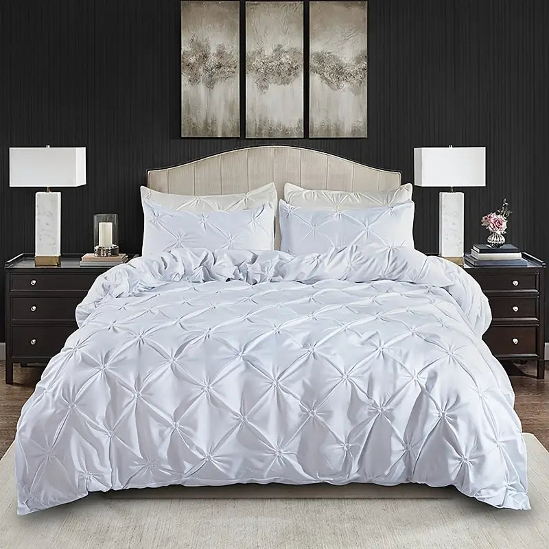 3pcs Handmade Decorative Duvet Cover Set 1 Duvet + 2 Pillowcases
