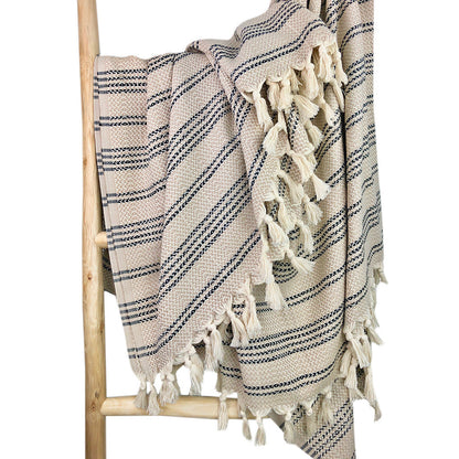 Woven Stripe Turkish Cotton Throw