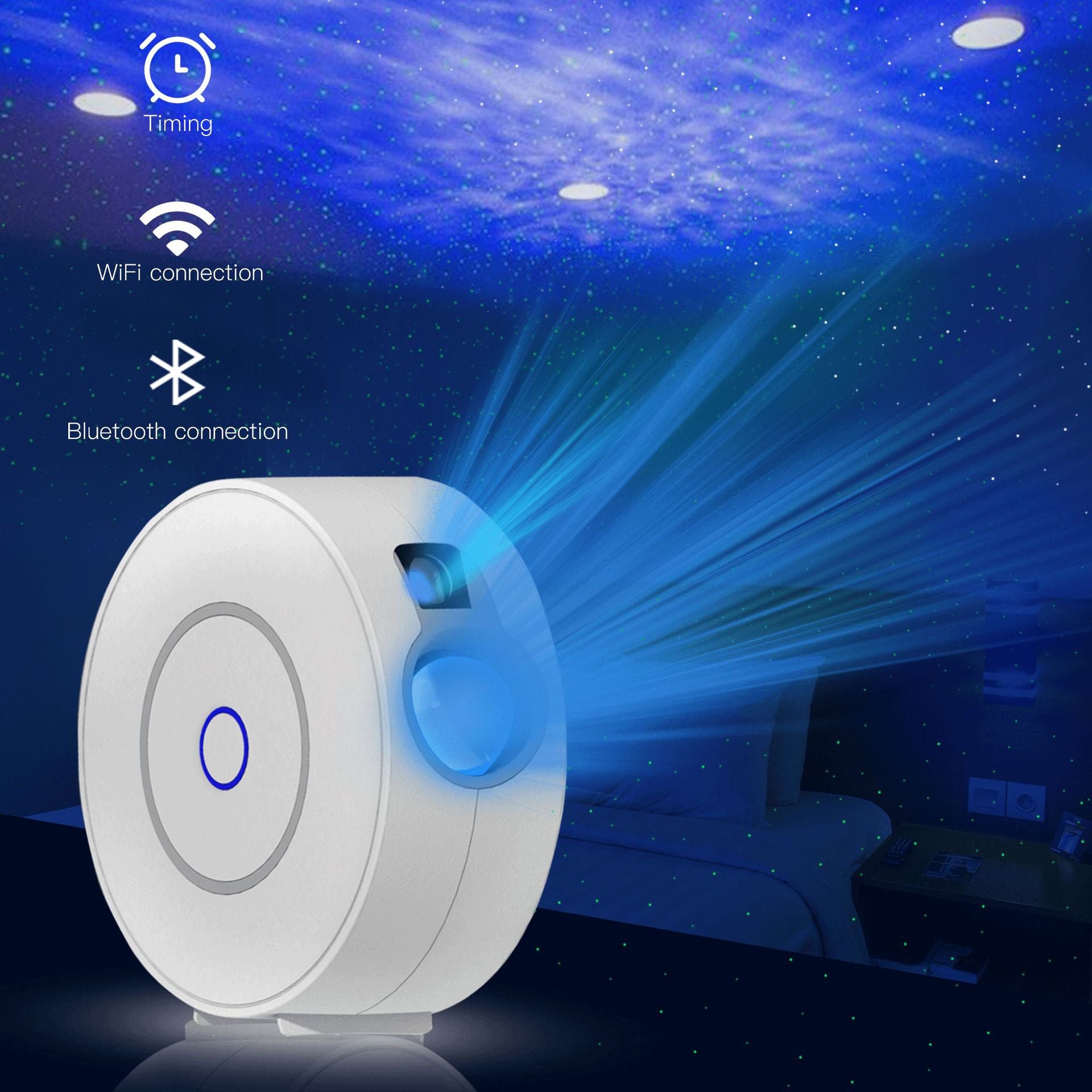Colorful Star Projection Lamp with Smart App Control