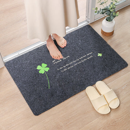 Flower & Letter Decor Non-Slip Indoor Doormat 1pc