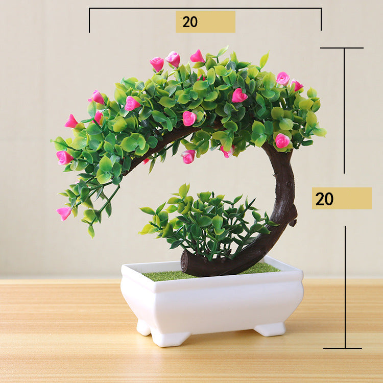Home Decor Faux Potted Plant Arrangement Plastic