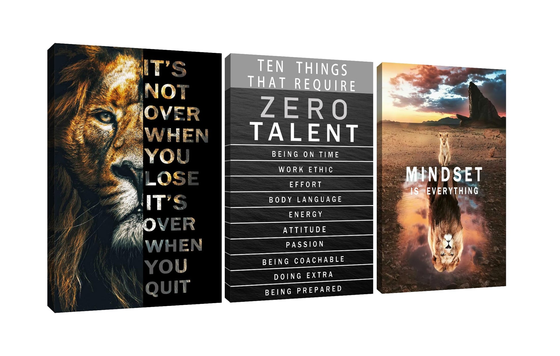 Lion Inspirational Quote Wall Art