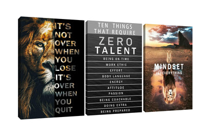 Lion Inspirational Quote Wall Art