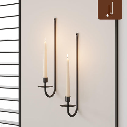 Decorative Black Wall Candle Holders