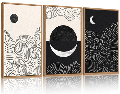 Sun Moon Canvas Wall Art Set