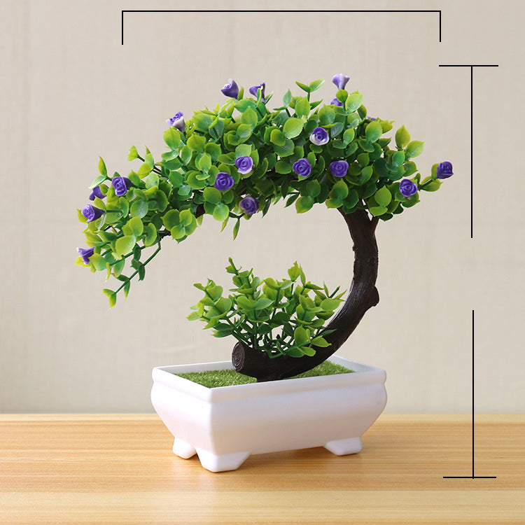 Home Decor Faux Potted Plant Arrangement Plastic