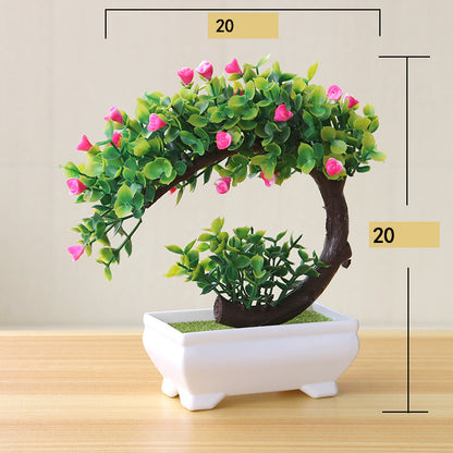 Home Decor Faux Potted Plant Arrangement Plastic